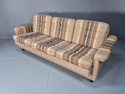 Vintage Danish 1970s Sofa Bed Wool Stripe Retro MCM EB9590 M4SS - UKDK FURNITURE