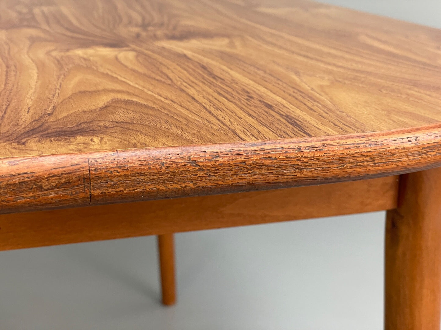 Vintage 1960s Dining Table Formica Beech Mid Century By P I Dinette EB9823 MWOO - UKDK FURNITURE