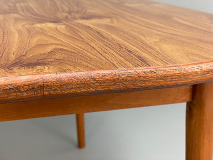 Vintage 1960s Dining Table Formica Beech Mid Century By P I Dinette EB9823 MWOO - UKDK FURNITURE