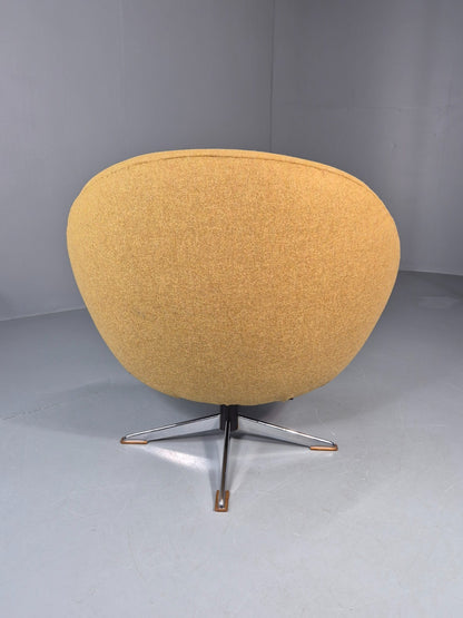Retro Bucket Chair 1960 Sweden New Upholstery Mid Century Vintage EB11262 MSWI5