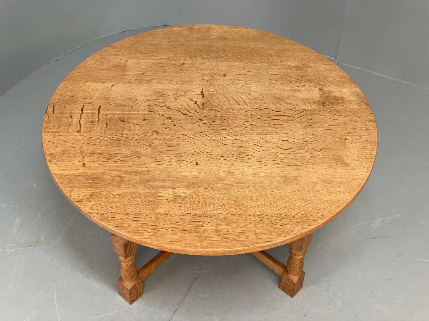Round Oak Coffee Table Henning Kjaernulf Style Danish Design EB10825 MWOO2