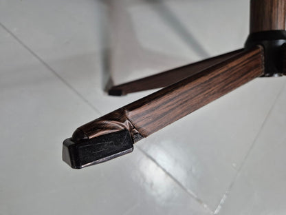 2 Vintage Swivel Chairs Cream Checkered Wool Bentwood Retro MCM EB7192 MBEN10