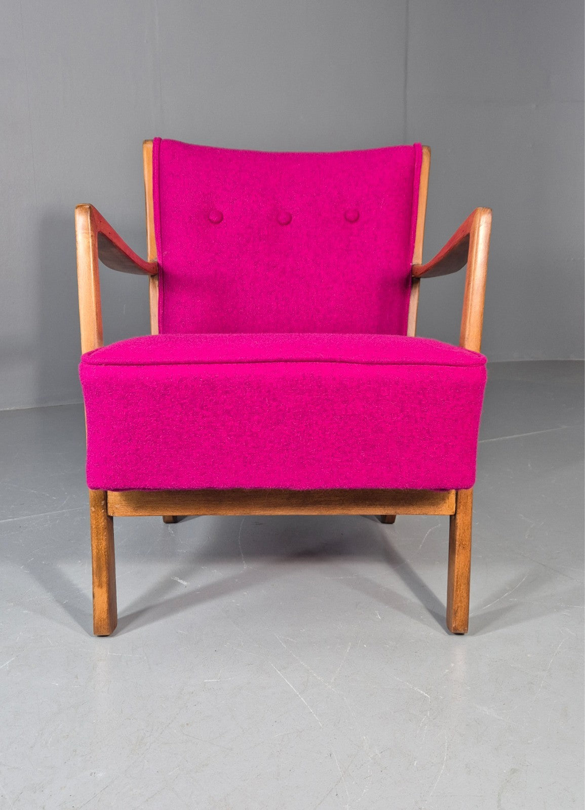 Vintage Mid Century Lounge Chair 1950s Swedish New Upholstery   EB11776 MNOR15