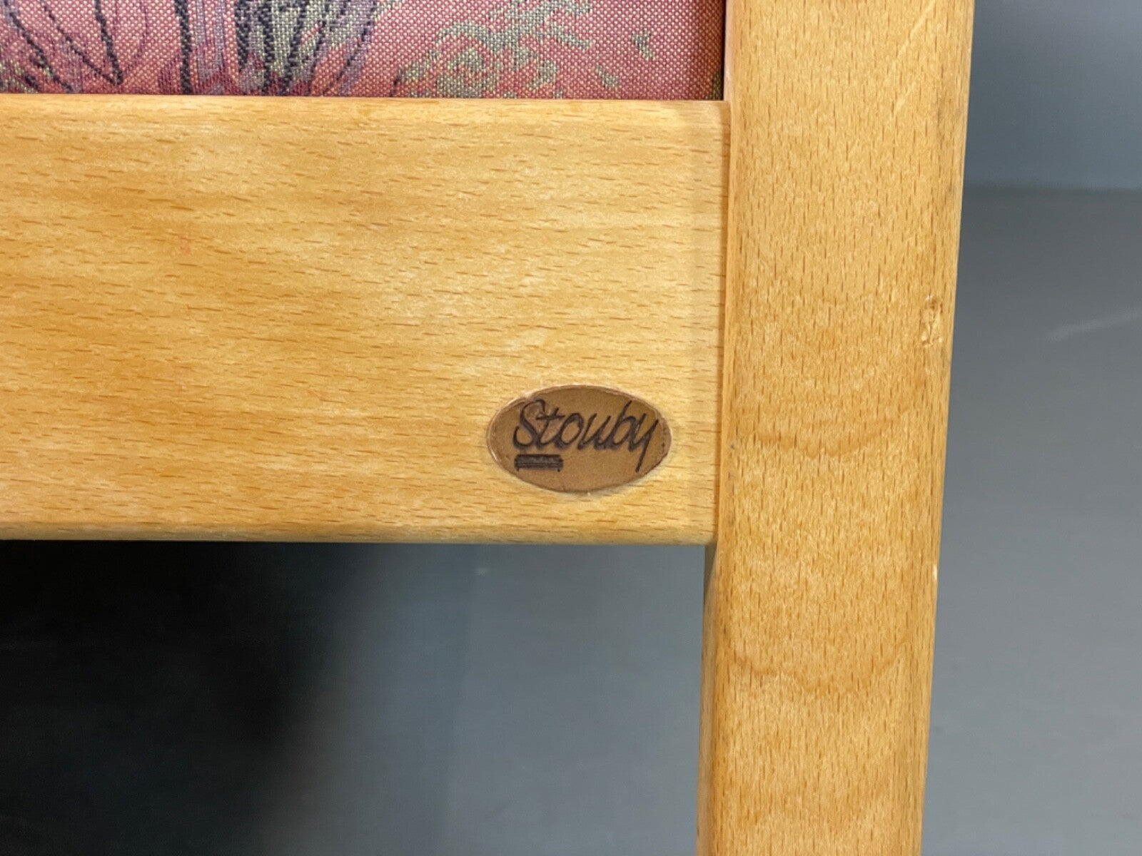 Vintage Stouby Sofa Floral Fabric Beech End 1980s Retro 3 Seat MCM EB6129 M3SS9