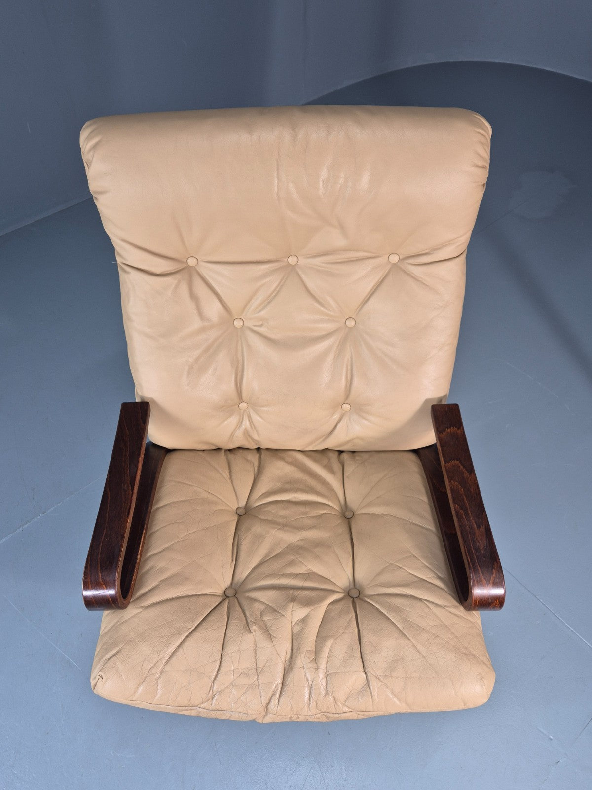 Vintage Leather Bentwood Armchair  Midcentury Norway Skyline Retro EB9912 MBEN2