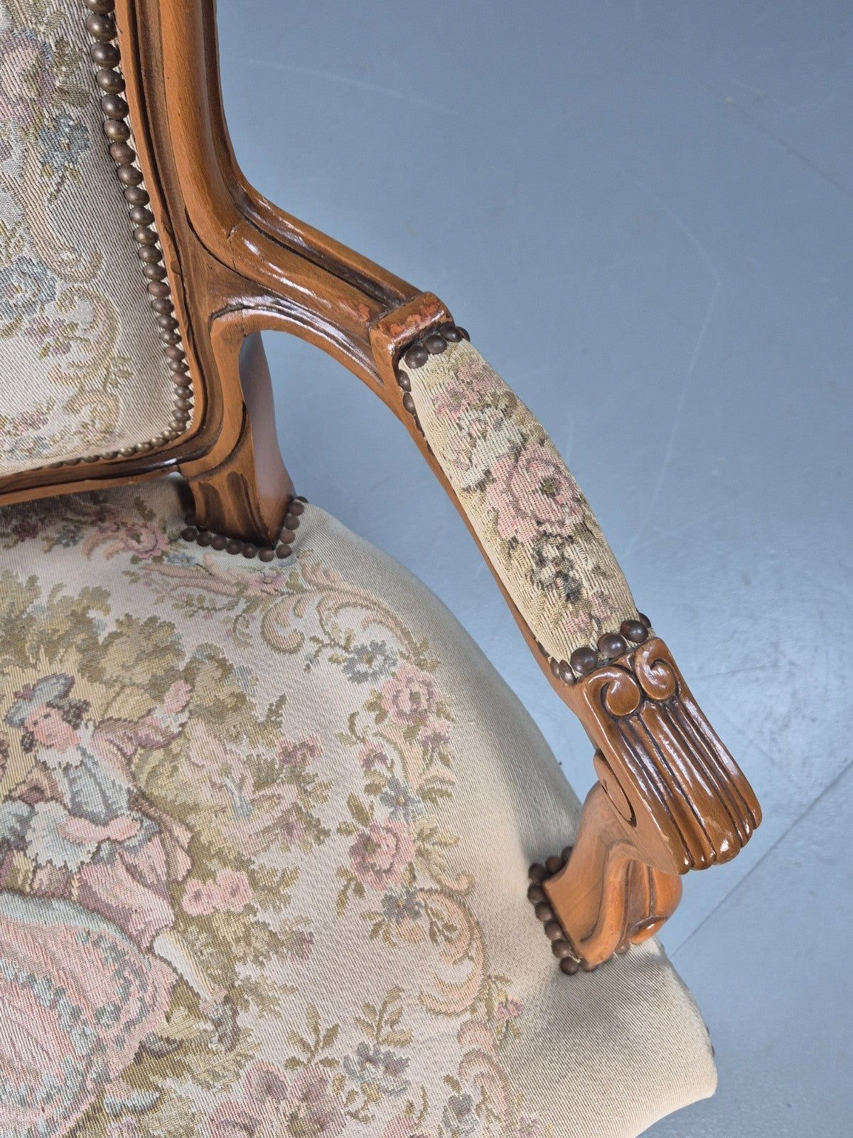 Vintage Rococo Lounge Chair 1960s Danish Retro Repro EB10734 VCLO4