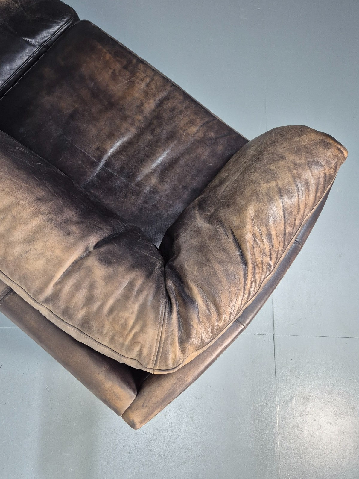 Vintage Mogens Hansen MH535 3 Seat Black Leather Sofa Danish EB10054 M3SS15