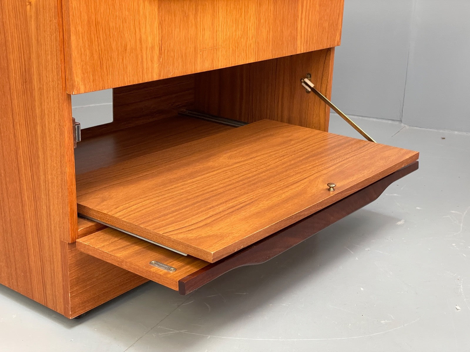 Vintage Teak Media Unit 1970s Retro Drawer EB10010 MWOO - UKDK FURNITURE