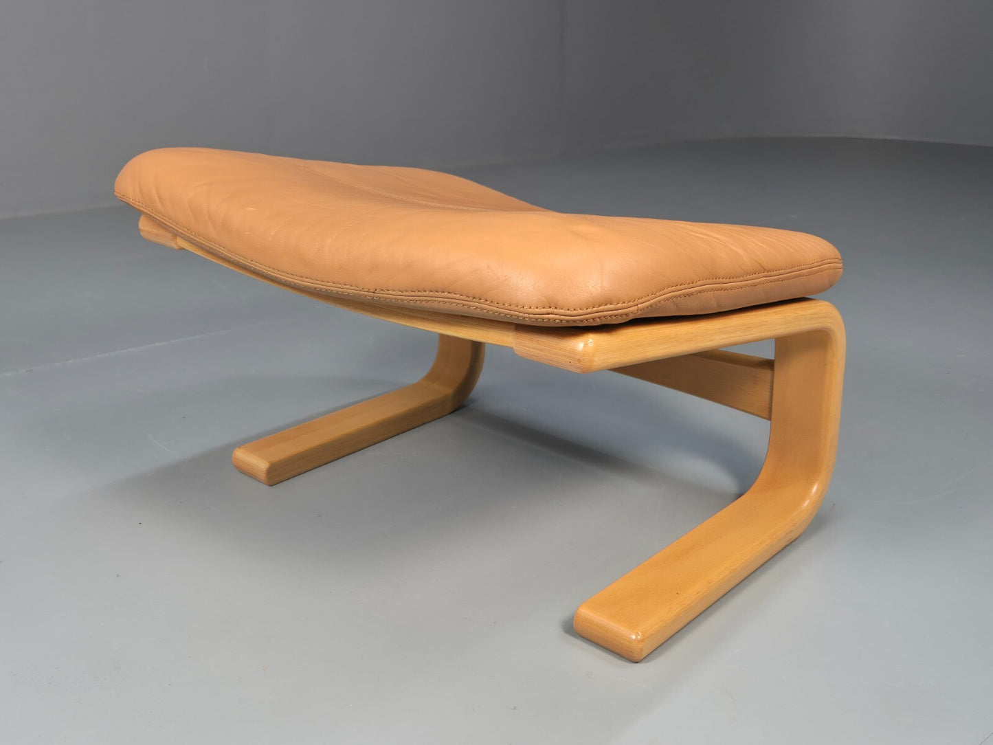 Vintage Danish Skippers Apollo Range Footstool Tan Leather Retro EB9783 MFOO - UKDK FURNITURE