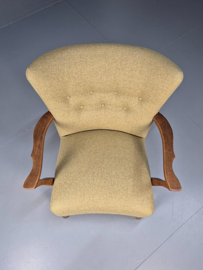 Vintage Danish Lounge Chair Kjaernulf Style New Upholstery  1970s EB6439 MNOR2