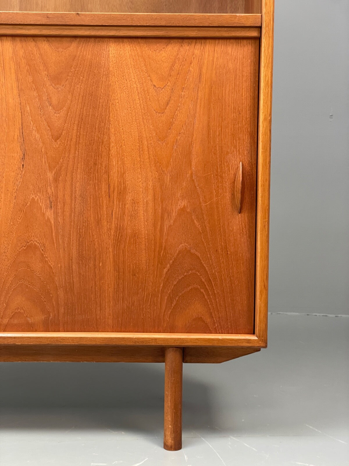 Vintage Teak Bookcase Retro 1960s Glazed Unit By Gibbs Furniture EB9776 MWOO - UKDK FURNITURE