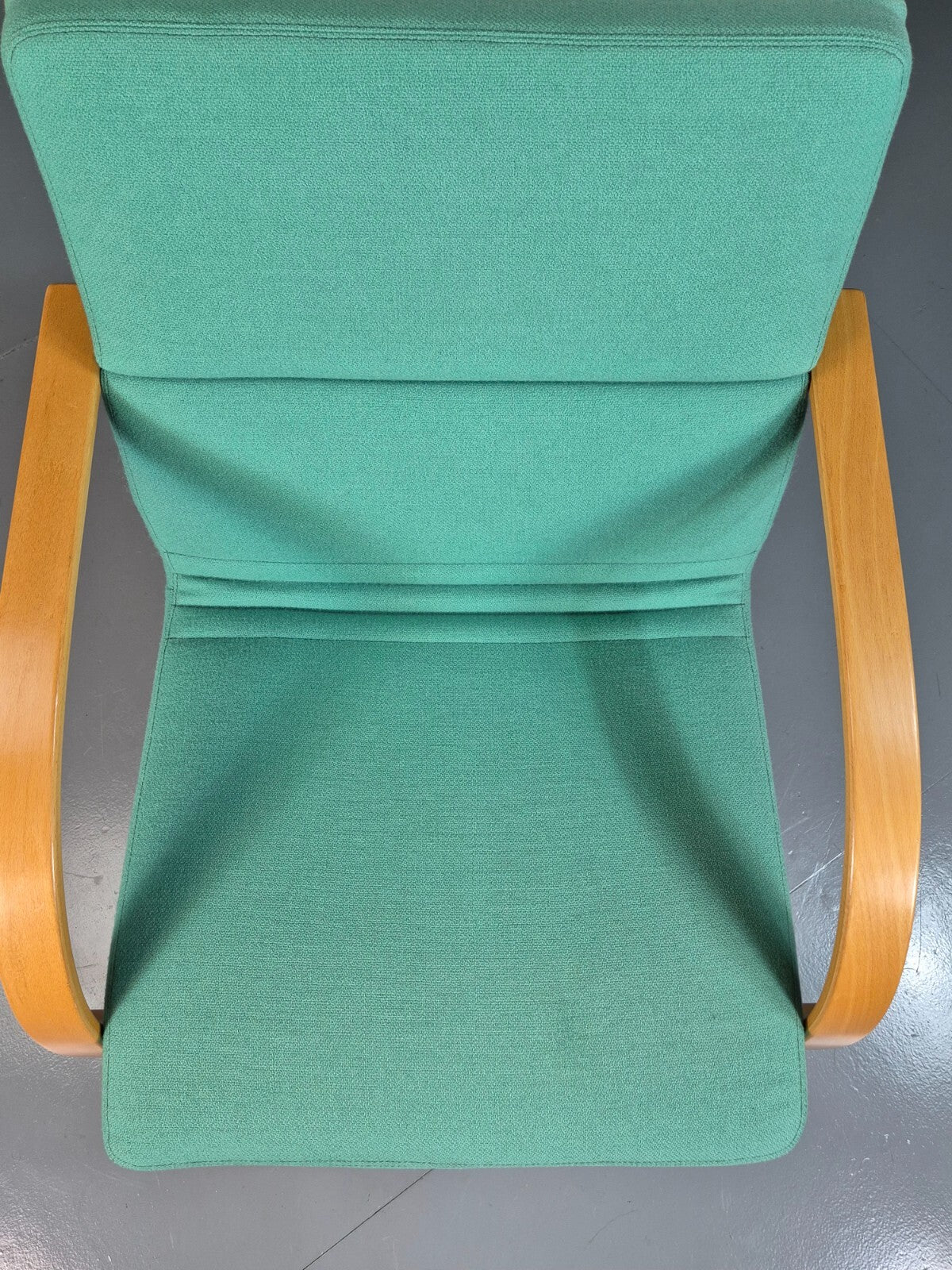 Vintage Danish Lounge Chair Mint Wool Bentwood 1980s Retro EB7352 MBEN14