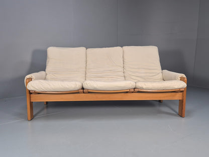 Swedese Pine Three Seater Settee  Canvas Cover Yngve Ekstrom 1970s EB10638 M3SS5