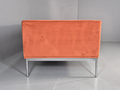 Vintage 4 Seater Sofa Italian Modern Design Sitia Peach Velvet  EB11771 M4SS12