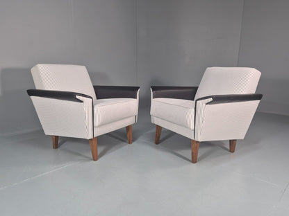 2 Mid Century Lounge Chairs Vintage Danish 1950s New Upholstery  EB10982 MNOR13