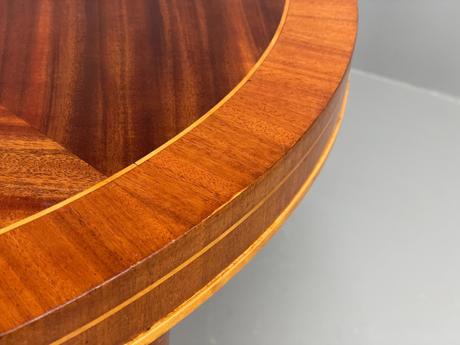 Vintage Art Deco Table Round Walnut Inlay 1950s Swedish EB11191 MWOO6