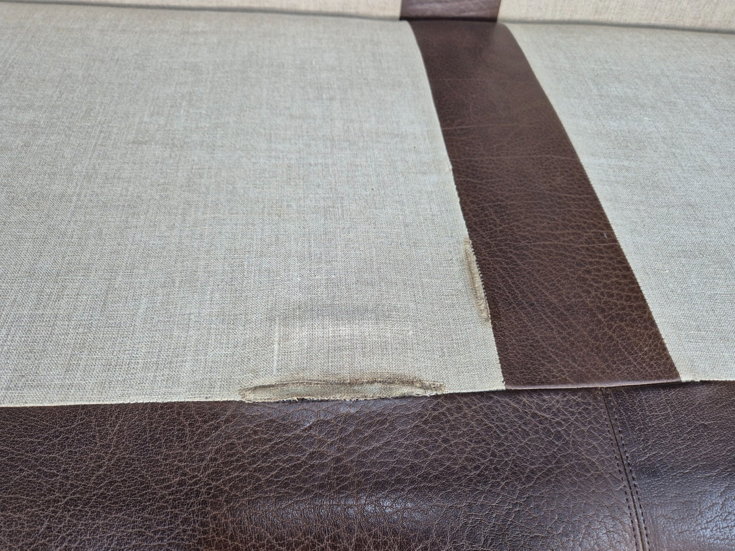 Mid Century 3 Seater Leather Sofa Danish Tan Leather  1970s Retro EB10102 M3SS7