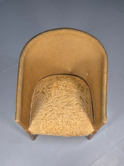 Vintage Gold Lloyd loom Tub Chair 1960s Retro EB9701 VBER - UKDK FURNITURE