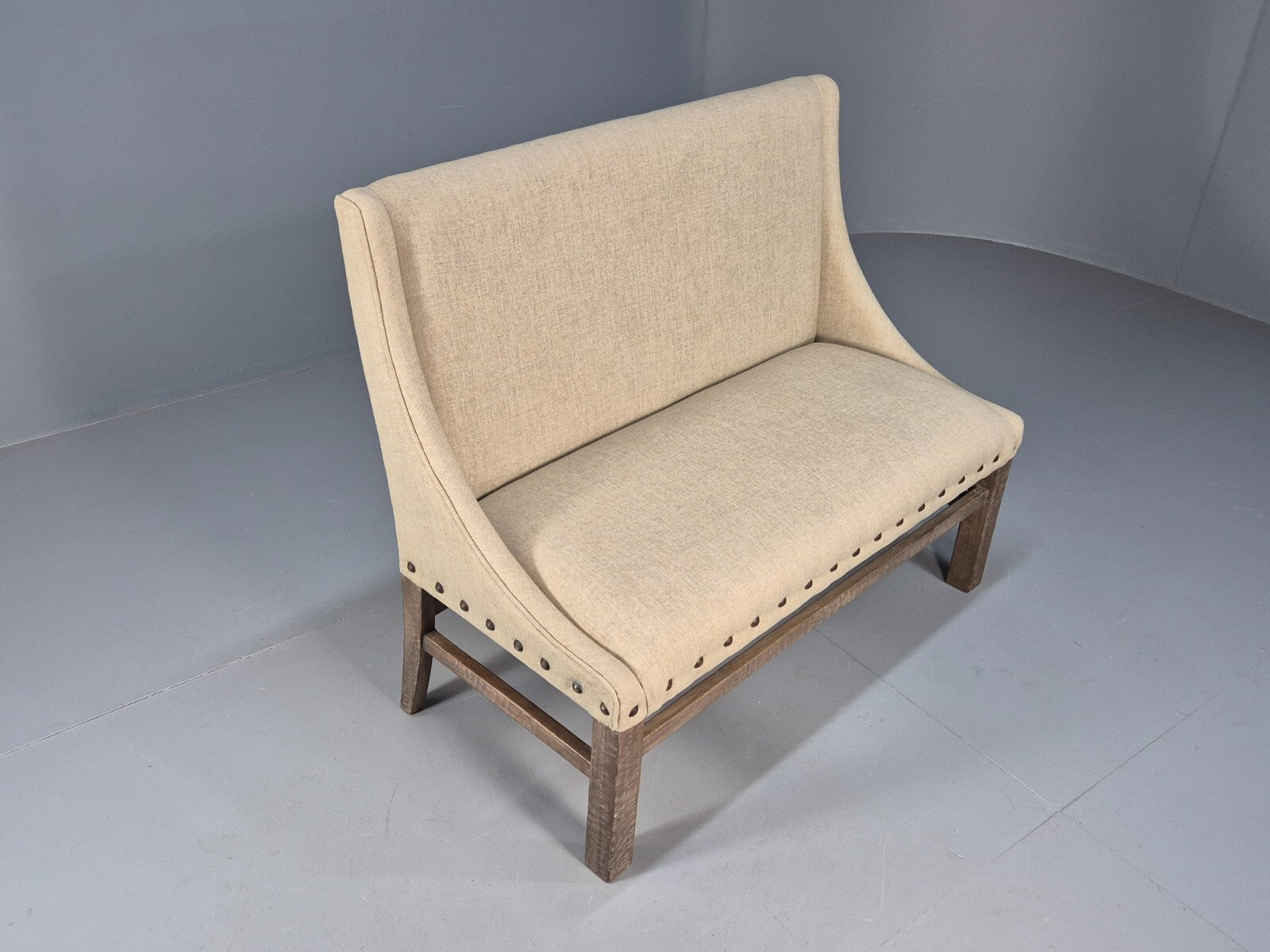 Vintage Danish 2 Seat Sofa Classic Antique Style Modern Cream Wool EB9587 V2SS - UKDK FURNITURE