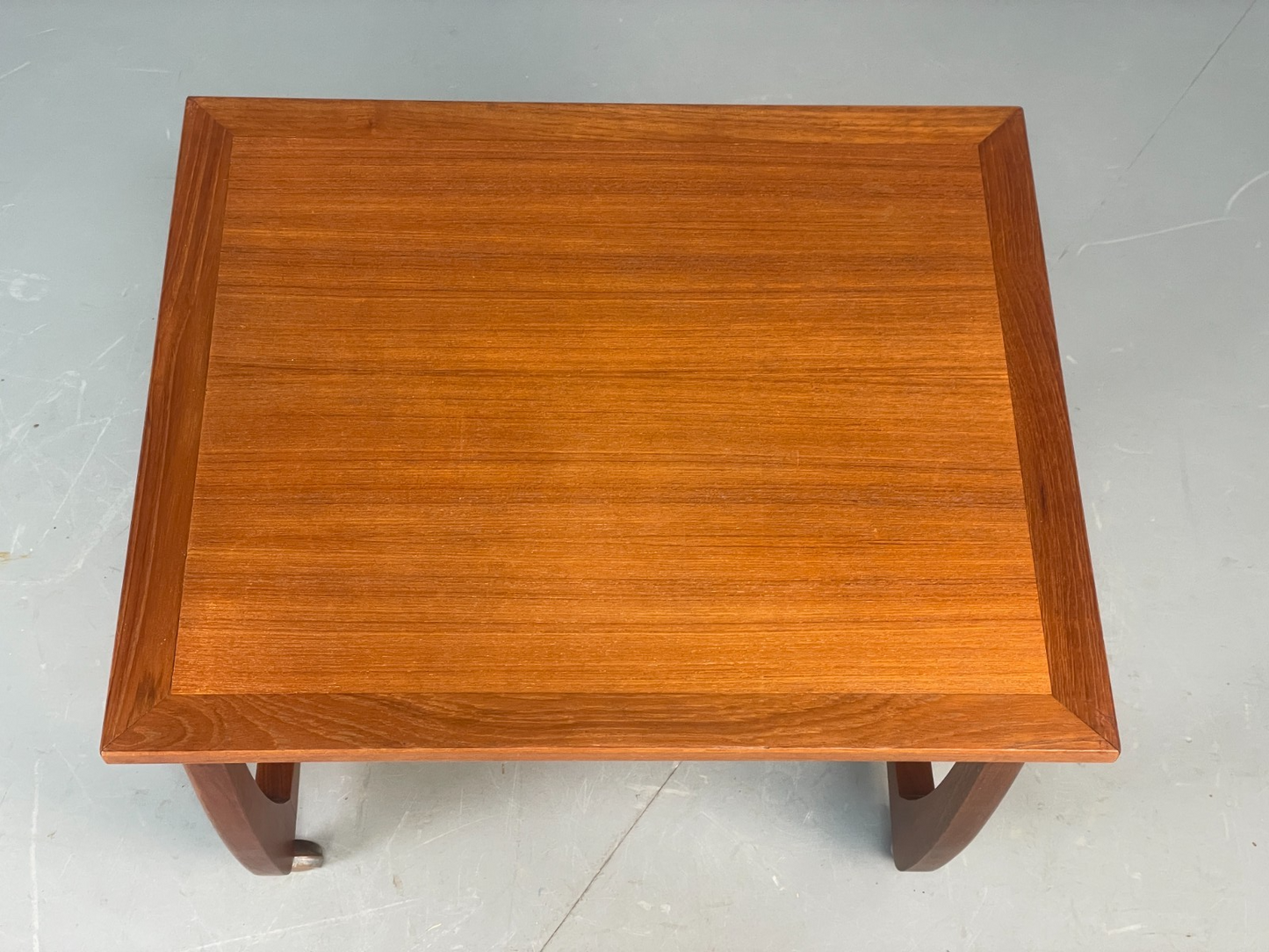 Vintage Teak Side Table On Castors 1970s Mid Century Modern EB10678 MWOO2