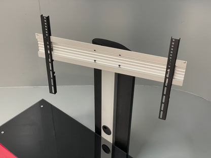 Media Unit TV Stand Modern Red & Black Adjustable TV Mount Drawers EB10951 MWOO8