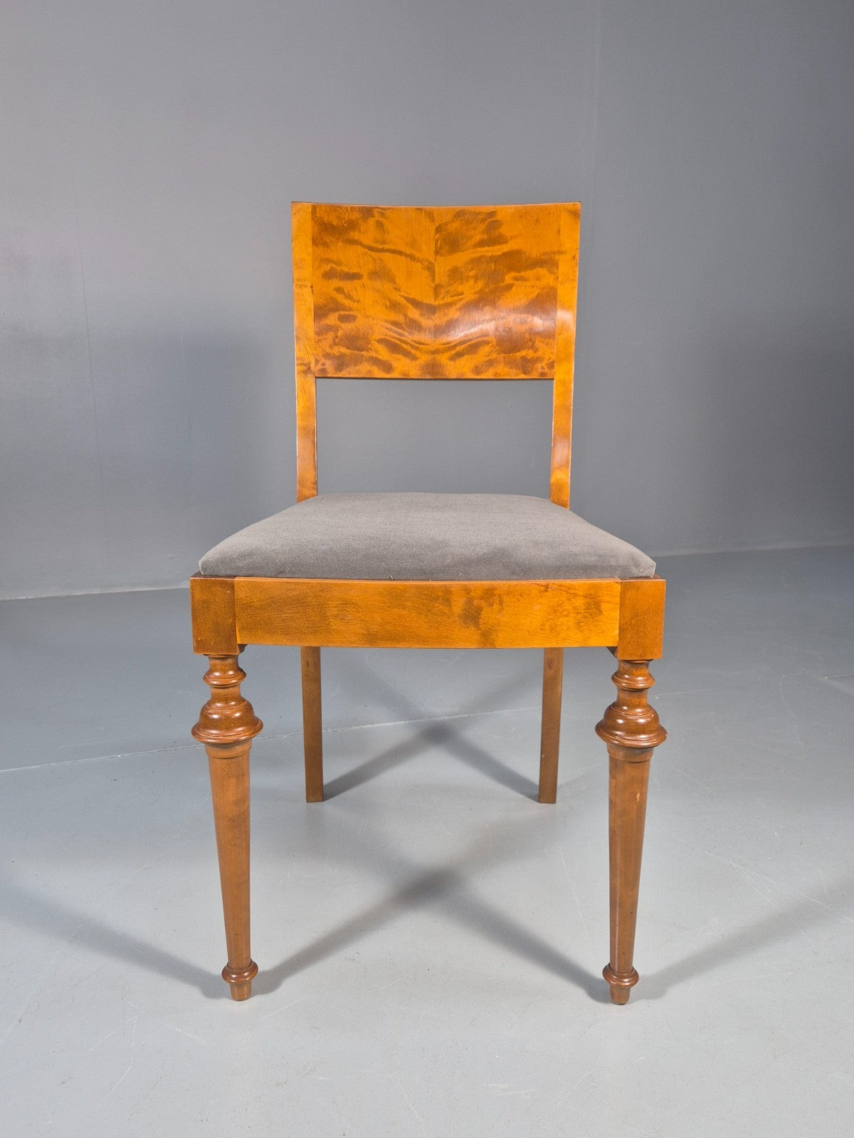 8 Biedermeier Birch Dining Chairs New Upholstery Swedish Design EB10818 VDIN5