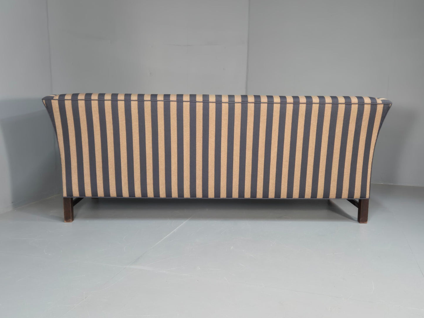Vintage Danish 1950s Striped Sofa Mid Century Modern Shape Retro EB9559 M3SS - UKDK FURNITURE