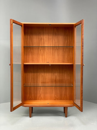 Vintage G Plan Teak Glazed Bookcase Retro 1970s Shelving EB10002 MWOO - UKDK FURNITURE