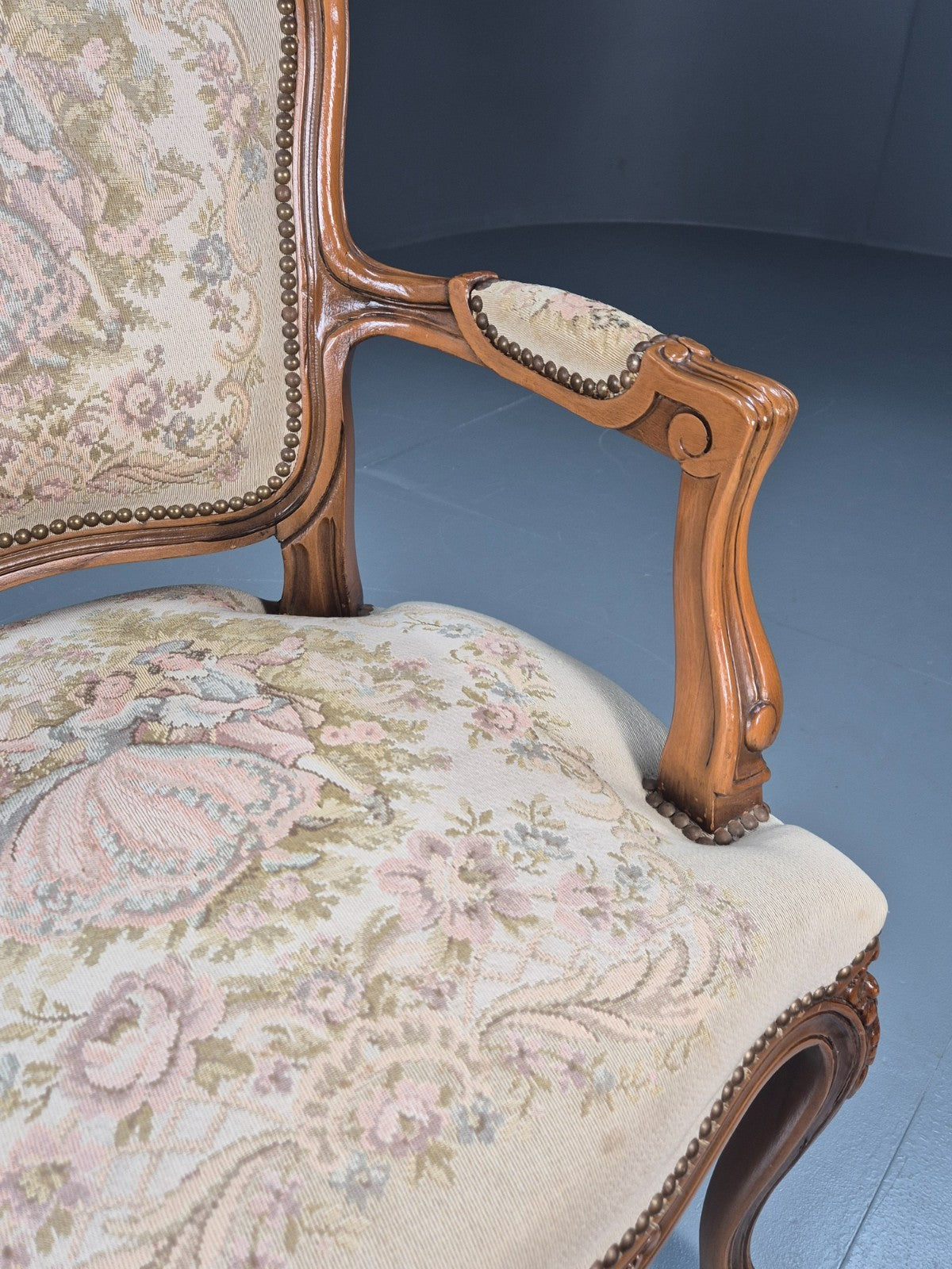 Vintage Rococo Lounge Chair 1960s Danish Retro Repro EB10734 VCLO3