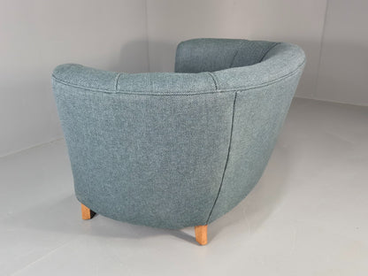Vintage Art Deco Banana Sofa 2 Seater 1930s Danish New Upholstery  EB11772 M2SS12
