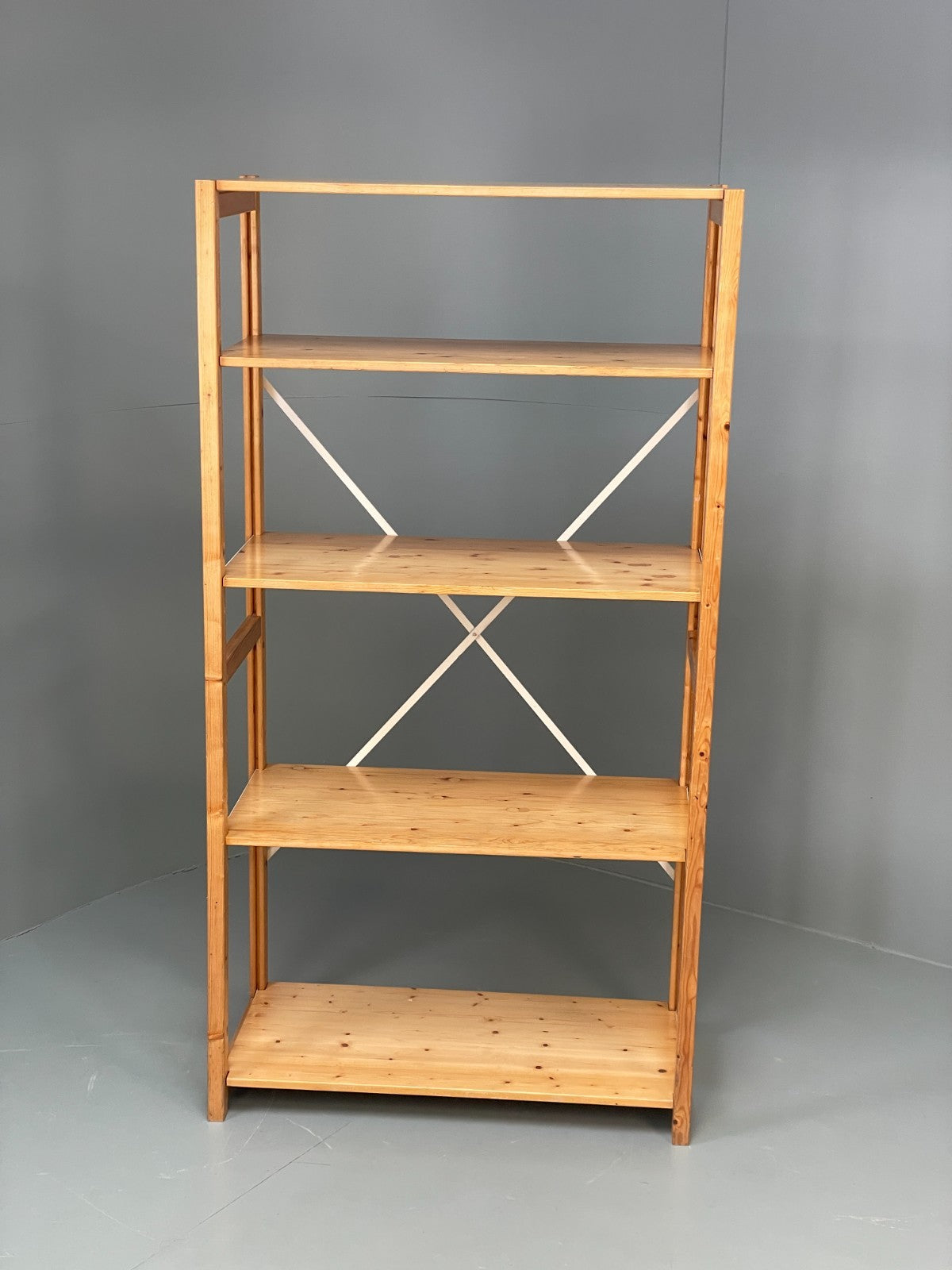 Lundia Pine Open Shelving System Vintage Adjustable Retro Scandi Modular EB117870
