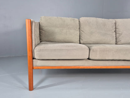 Vintage 3 Seat Settee Mid Century Danish Design Beech Wood Frame EB10553 M2SS2