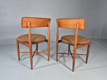 6 G Plan Round Seat Dining Chairs 1970s Retro MCM Original Fabric EB11613 MDIN9