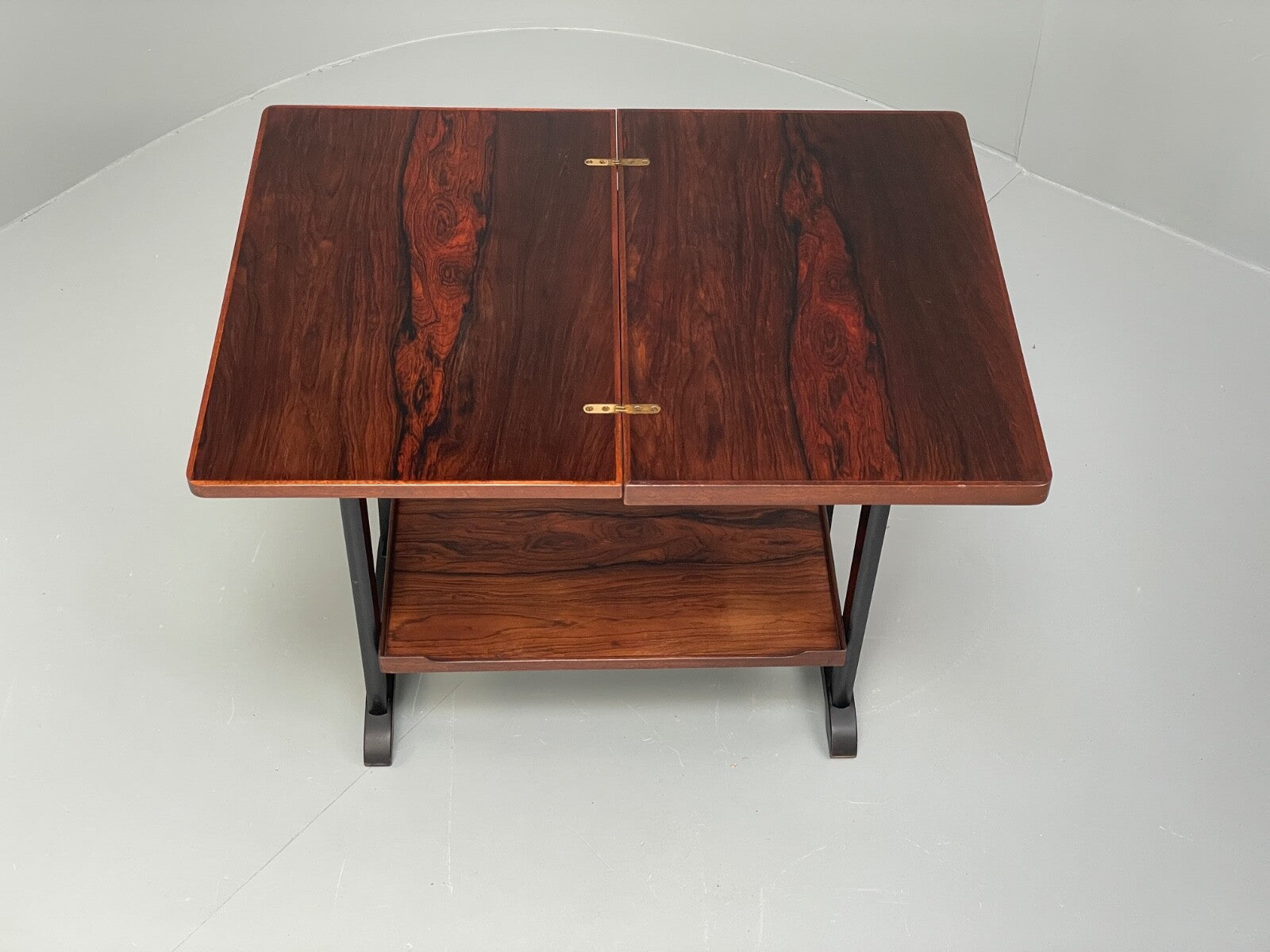Vintage Danish Card Table Extending Top Felt Lined Mid Century 1960s EB9756 MWOO - UKDK FURNITURE