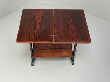 Vintage Danish Card Table Extending Top Felt Lined Mid Century 1960s EB9756 MWOO - UKDK FURNITURE