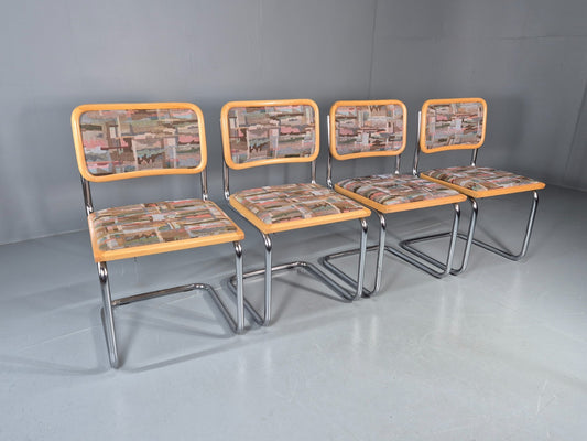 4 Cesca Dining Chairs Marcel Breuer Bauhaus Classic 1980s Retro EB11210 VDIN1