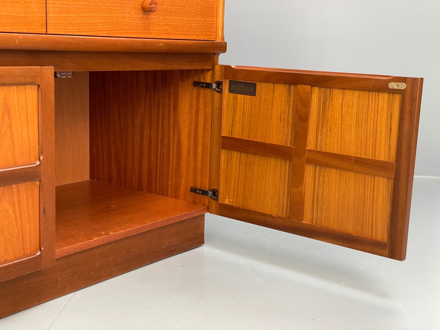 Vintage Nathan Teak Compact Sideboard Retro Drawer 1960s Mid Century EB9826 MWOO - UKDK FURNITURE