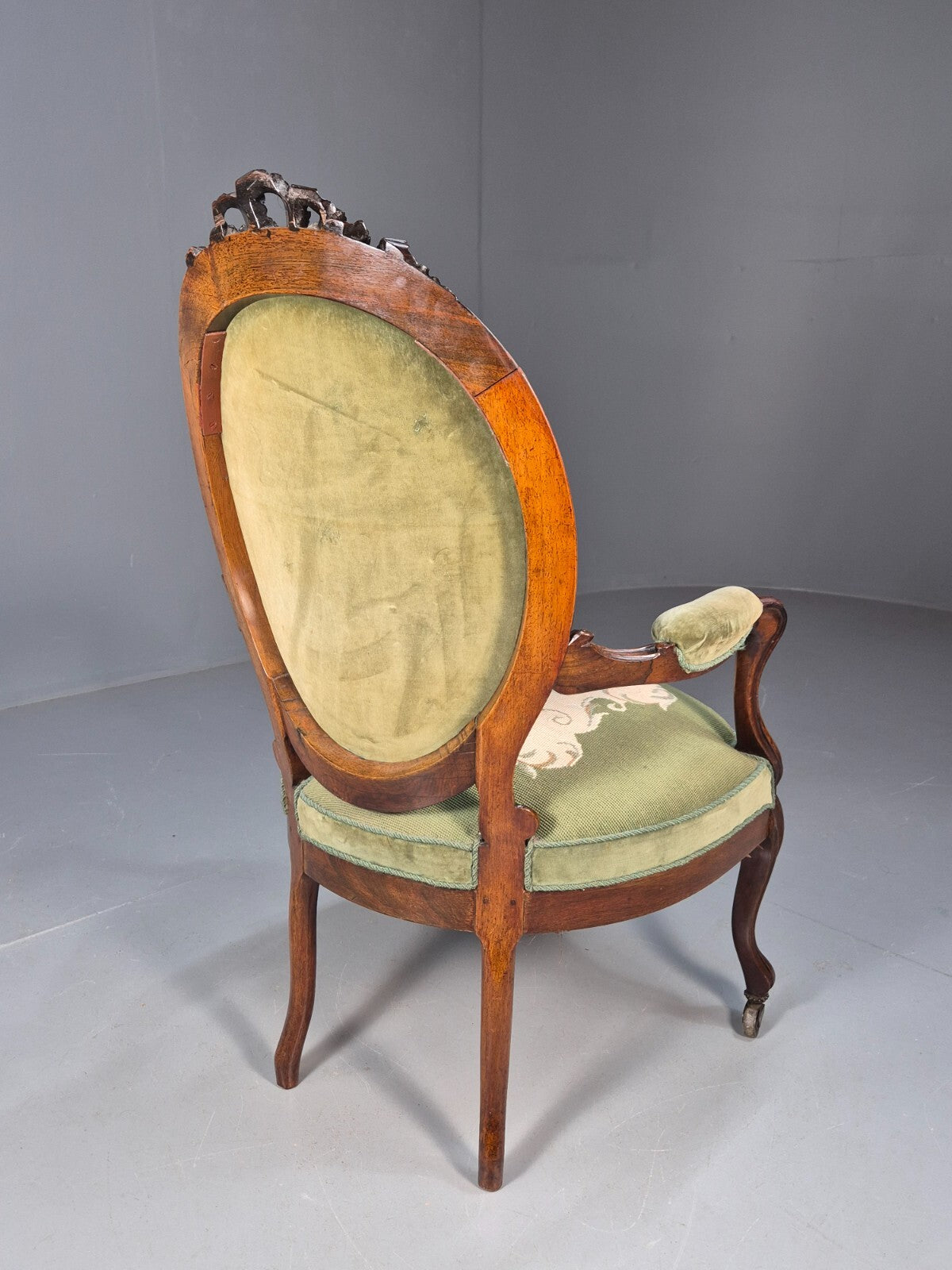 Vintage Danish Fauteuil Rococo French Style 1900s Revival Antique EB9601 VCAR - UKDK FURNITURE