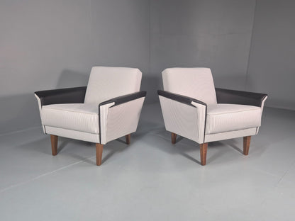 2 Mid Century Lounge Chairs Vintage Danish 1950s New Upholstery  EB10982 MNOR0