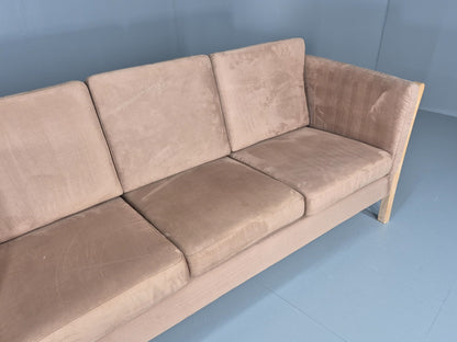Vintage 3 Seat Sofa Danish Design Faux Suede Upholstery 1980s Retro EB10539 M3SS3