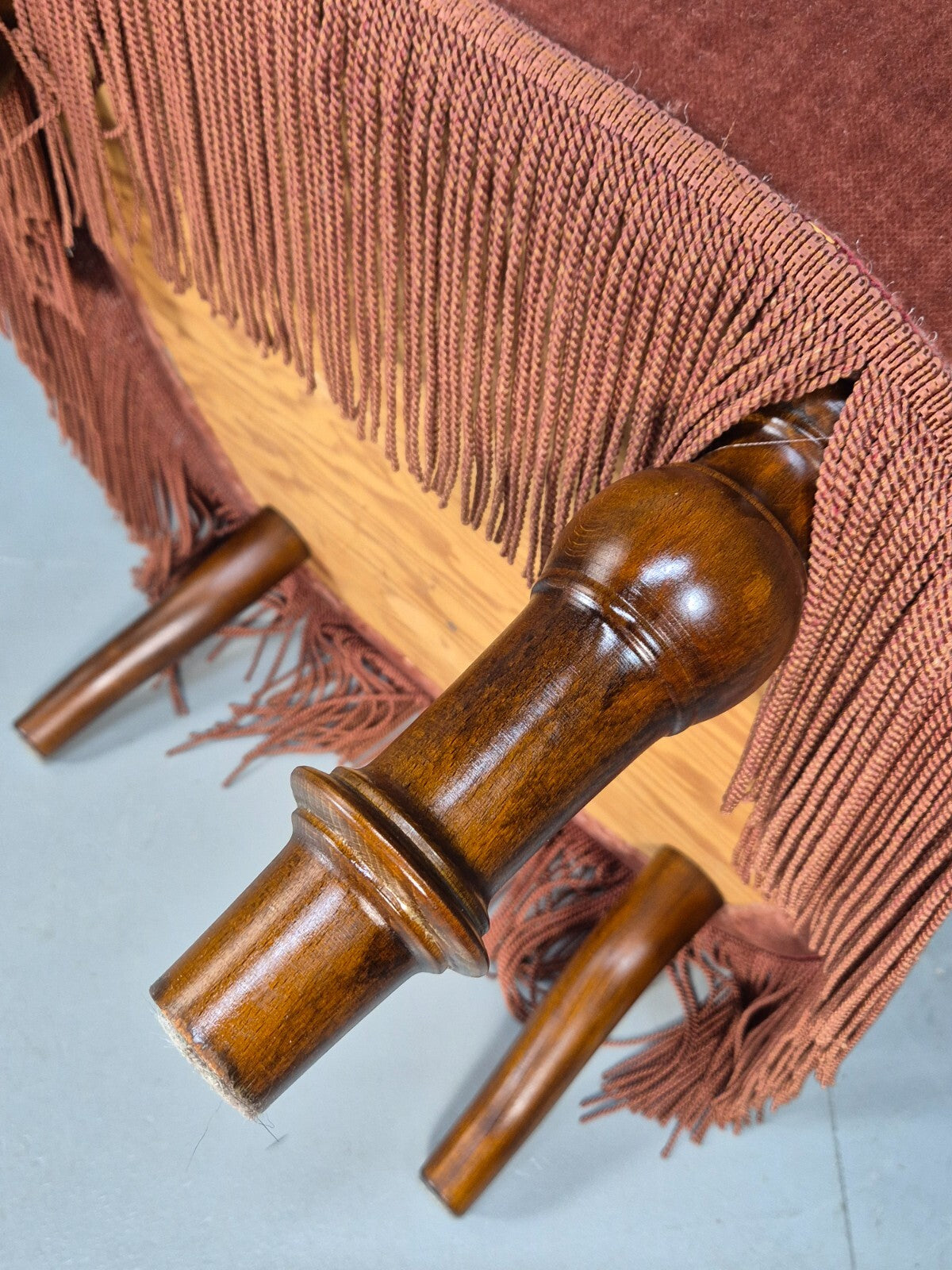 Vintage Pink Aret Deco Danish Tub Chair 1930s Tassels Antique EB9621 VCLO - UKDK FURNITURE