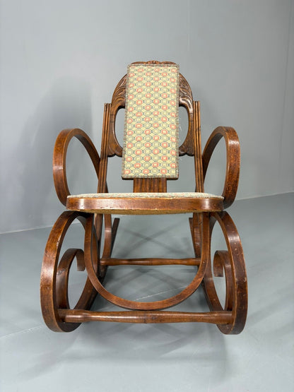 Antique Art Deco Rocking Chair 1920s Thonet Style EB10991 VWOO5