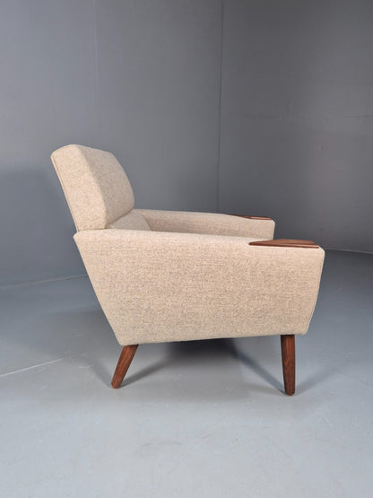 Mid Century Danish Lounge Chair New Upholstery Teak Paws and Legs   EB10726 MNOR12