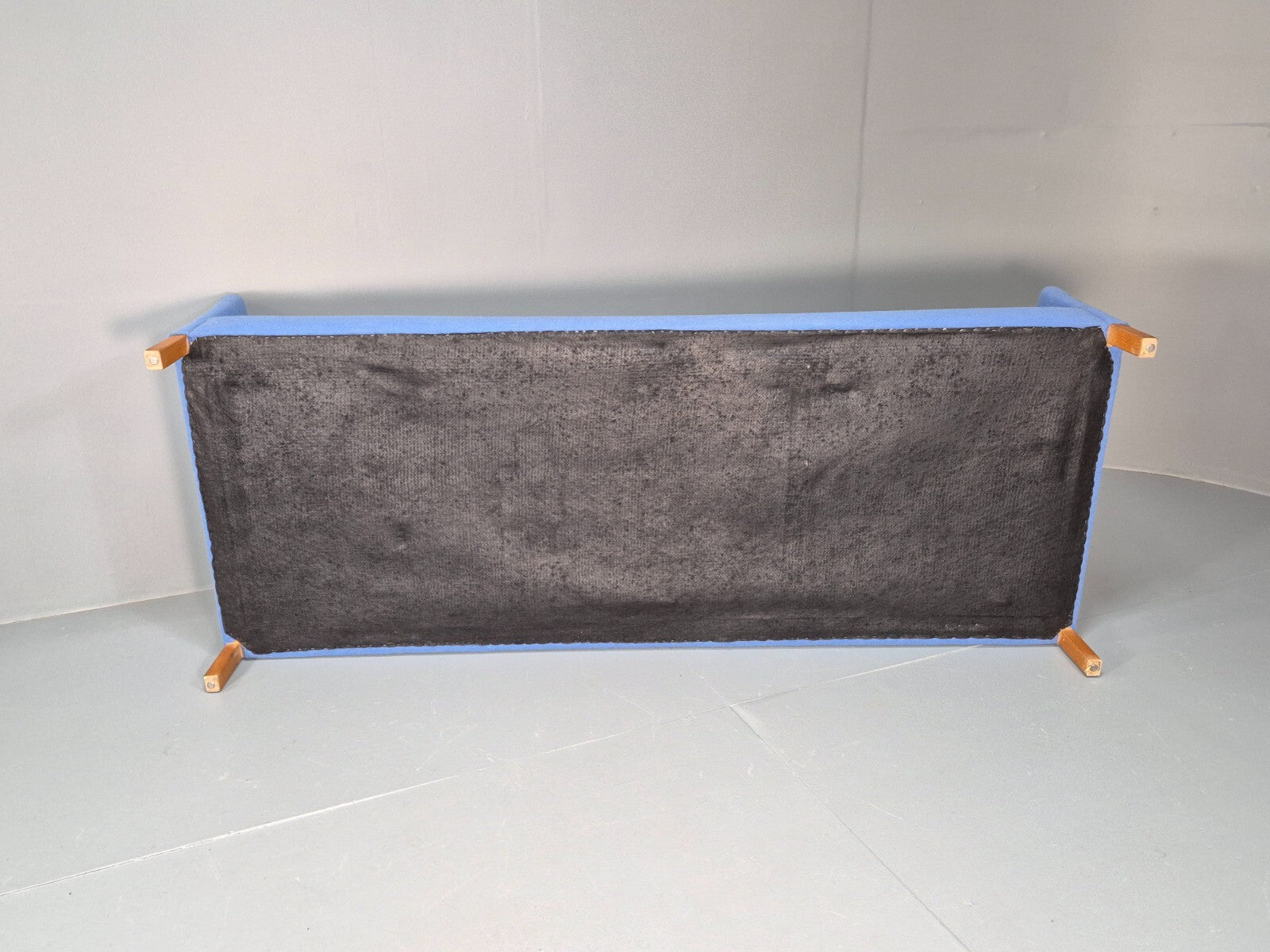 Vintage Danish 1980s Blue Wool 3 seat Sofa Mid Century Modern Retro EB9569 M3SS - UKDK FURNITURE
