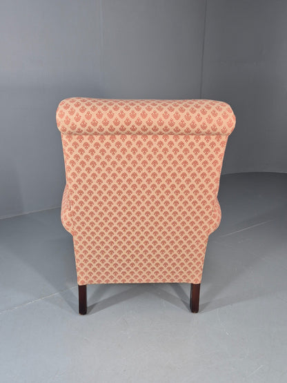 Antique Lounge Chair Edwardian Howard and Sons Style Rolled Back EB11218 VCLO11