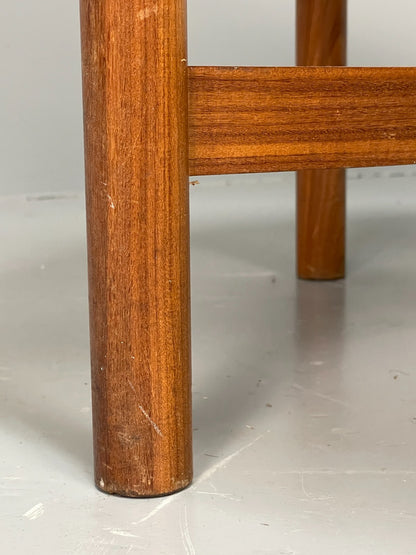 Vintage Teak Coffee Table 1960s Round Shape Mid Century EB11509 MWOO12