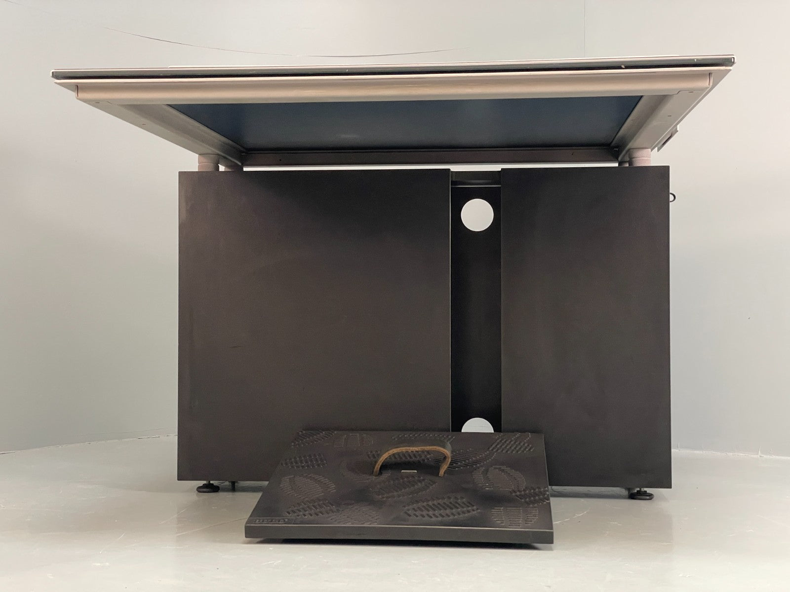 Bulo M2 Computer Desk Luc Vincent 1990s Modern Designer Glass EB11701 MWOO23