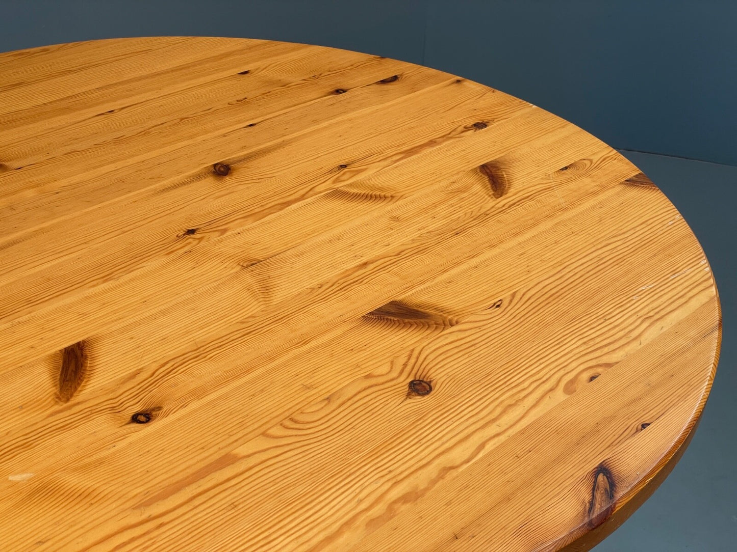 Vintage Round Solid Pine Dining Table By Hamlet Furniture 1970s EB9521 MWOO - UKDK FURNITURE