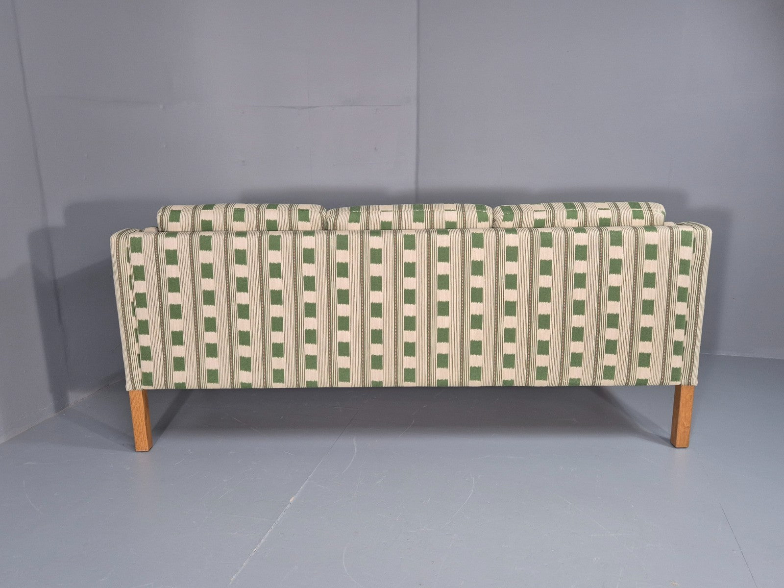 Mid Century Three Seater Sofa Danish Lost and Found Upholstery MCM EB10971 M3SS15
