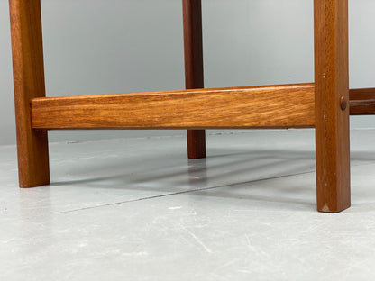 Vintage Teak Side Table Danish 1970s With Magazine Rack Bedside  EB11049 MWOO13